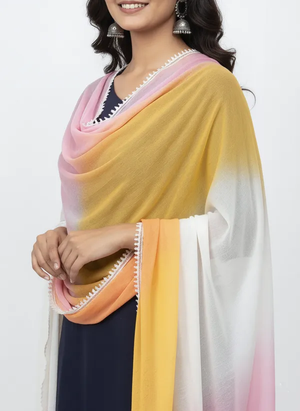 Multicolor_Chiffon_Gradient_Lace_Trim_Dupatta_For_Women