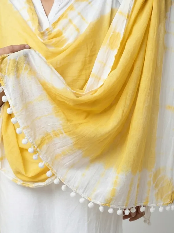 Yellow_Chiffon_Sheer_Tie-Dye_Dupatta_For_Women