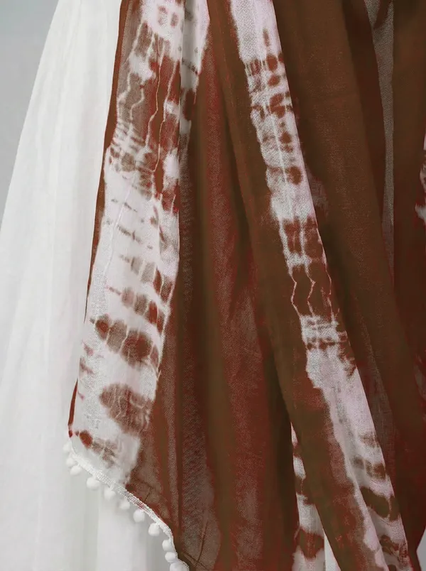 Brown_White_Chiffon_Printed_Dupatta_For_Women