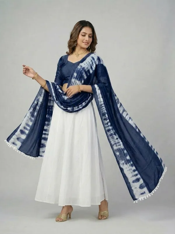 Blue_Chiffon_Tie-Dye_Printed_Dupatta_For_Women