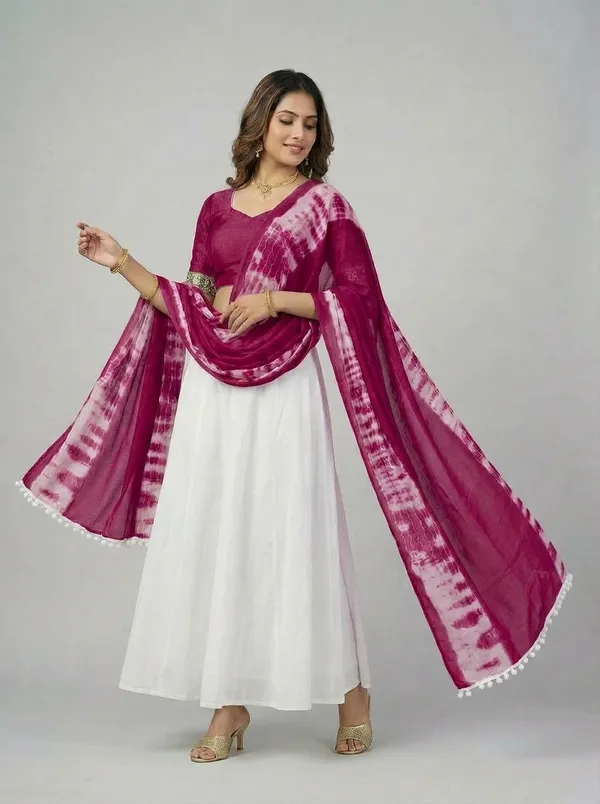 Wine_Chiffon_Printed_Dupatta_For_Women
