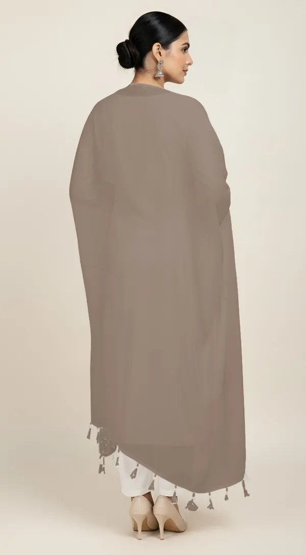 Taupe_Solid_Tassel_Dupatta_for_Women