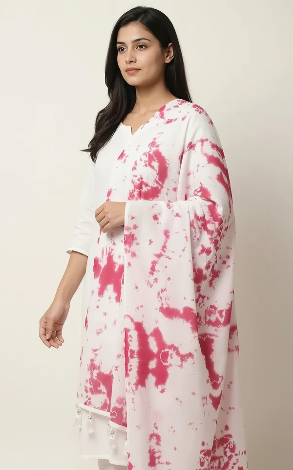 White_Printed_Kurta_Set_For_Women