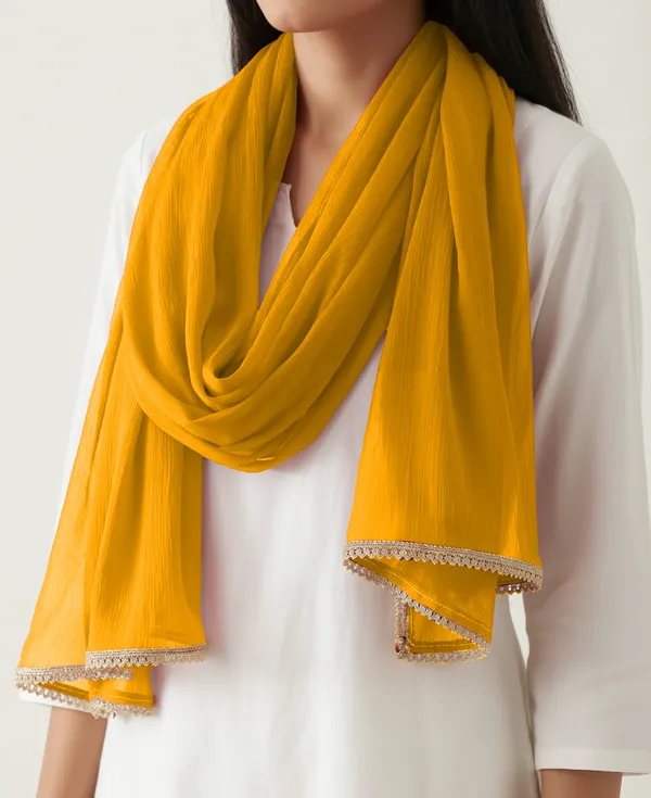 Yellow_Chiffon_Crinkled_Dupatta_For_Women