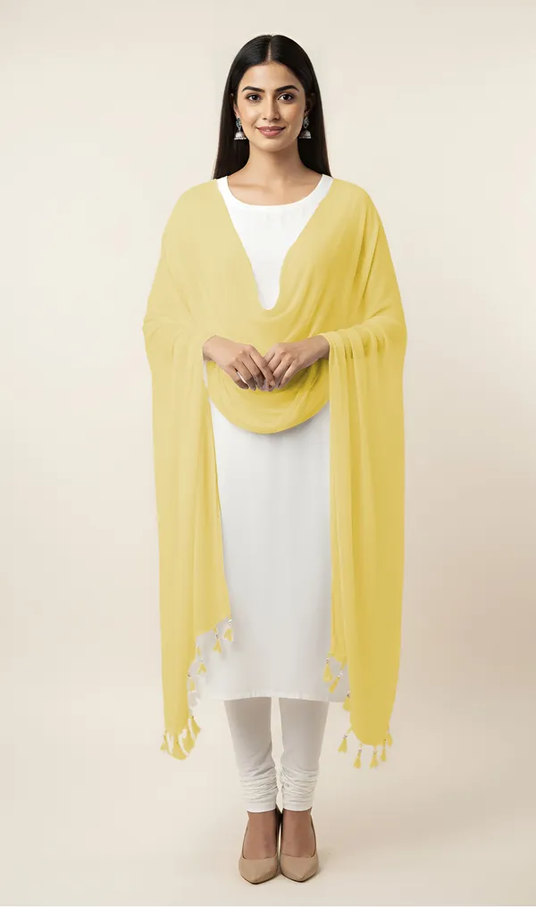 Yellow_Sheer_Tassel_Dupatta_for_Women