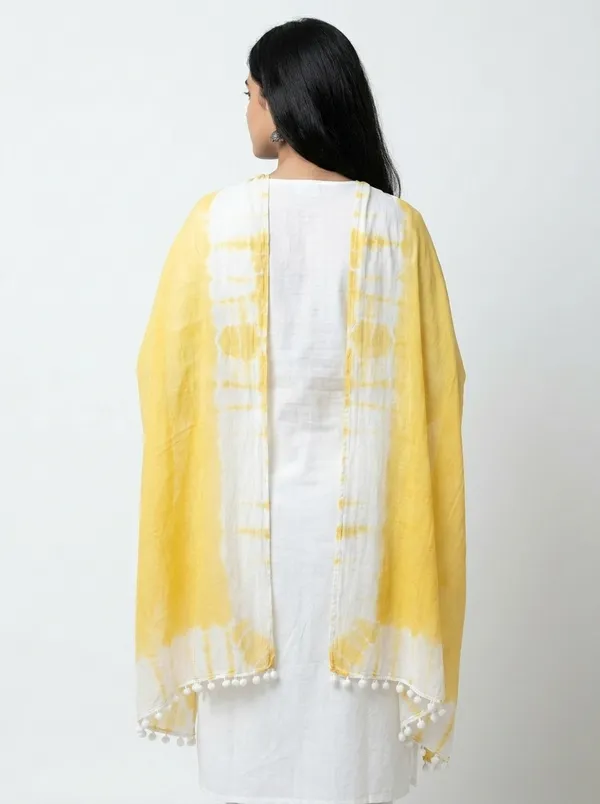 Yellow_Chiffon_Sheer_Tie-Dye_Dupatta_For_Women