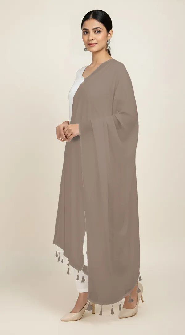 Taupe_Solid_Tassel_Dupatta_for_Women