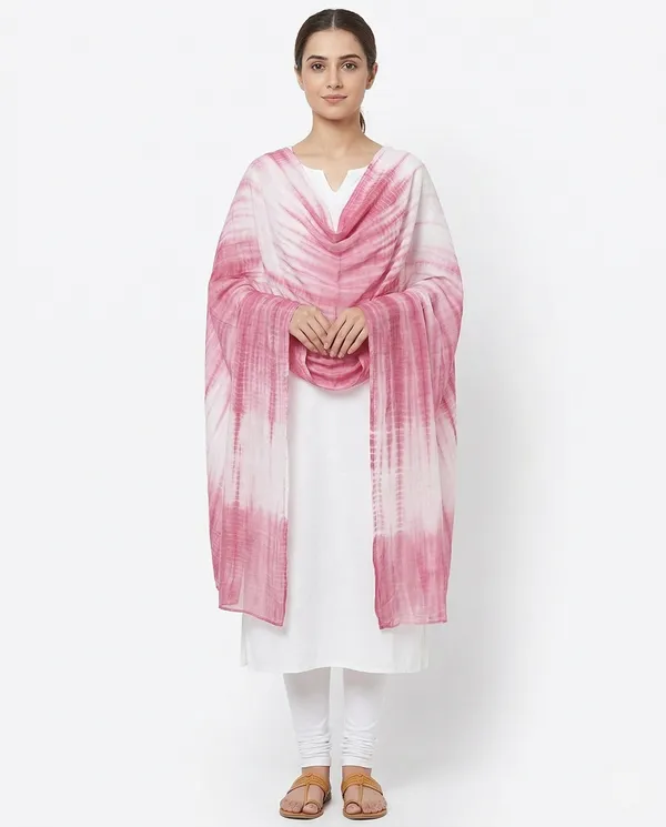 Pink_Chiffon_Tie-Dye_Dupatta_For_Women