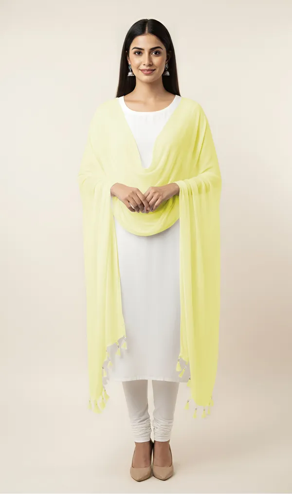 Yellow_Sheer_Tassel_Dupatta_for_Women