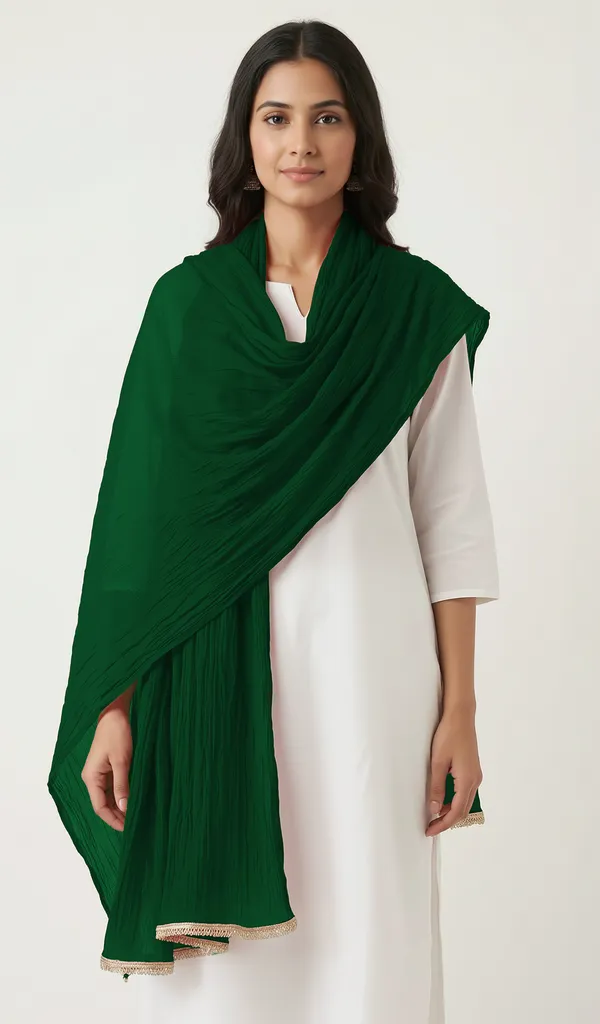 Green_Textured_Draped_Dupatta_for_Women
