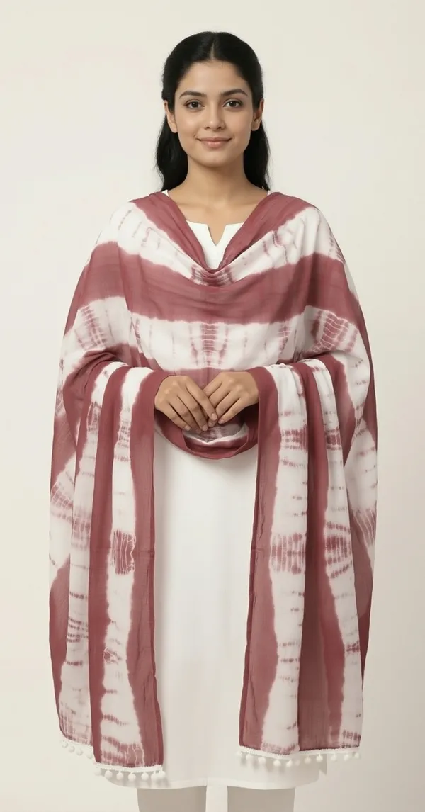 Maroon_Tie_Dye_Dupatta_for_Women