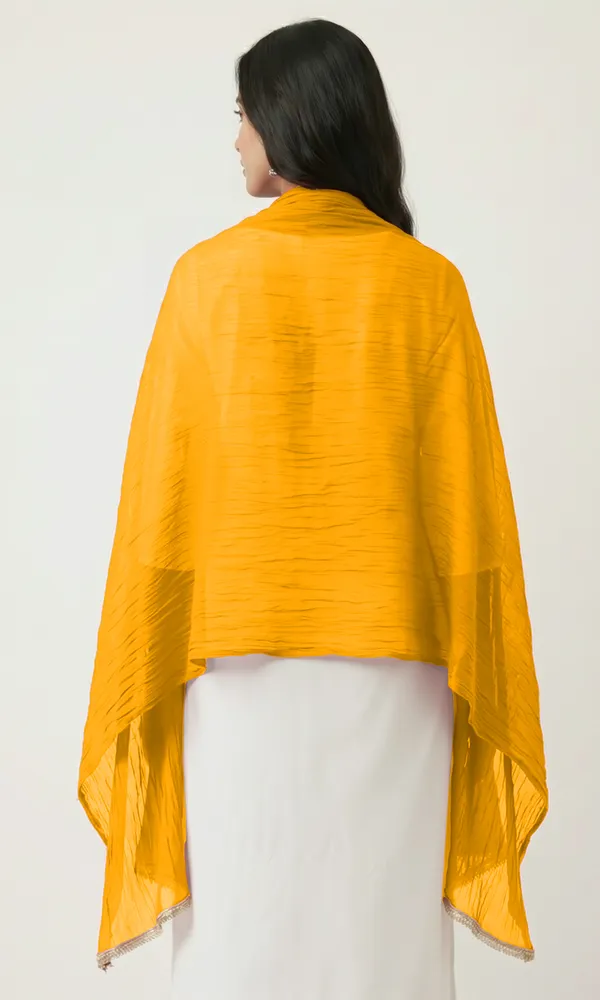 Yellow_Chiffon_Crinkled_Dupatta_For_Women