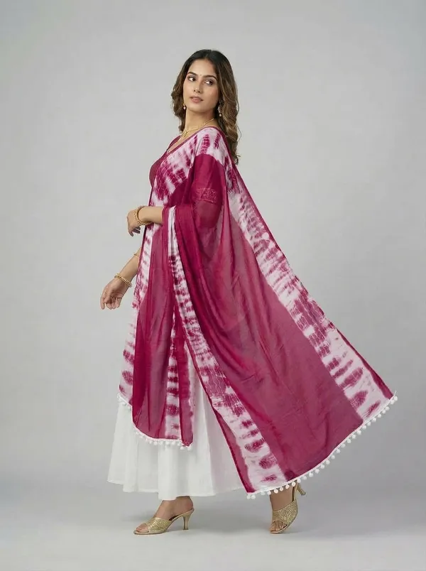 Wine_Chiffon_Printed_Dupatta_For_Women