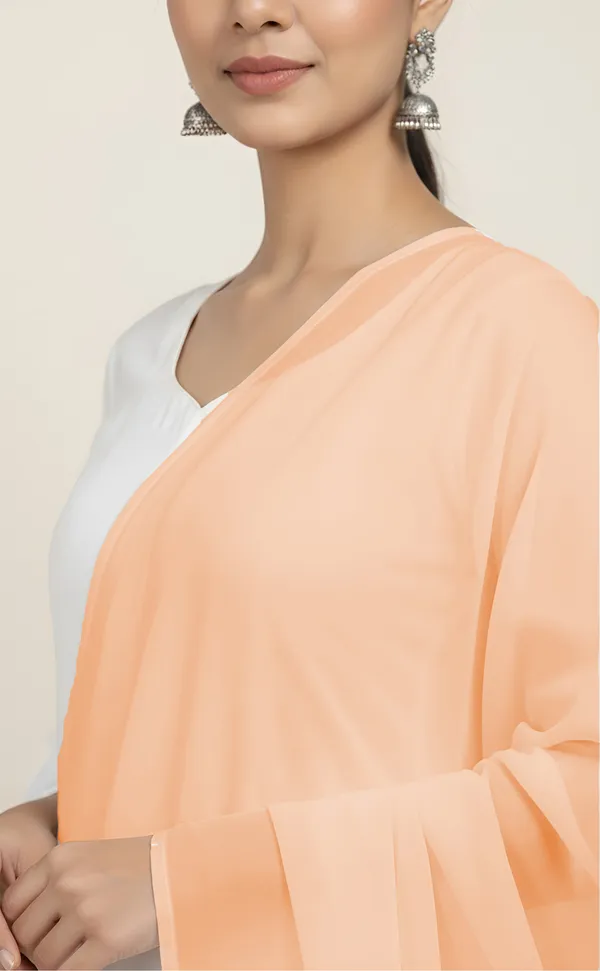 Peach_Solid_Tassel_Dupatta_For_Women