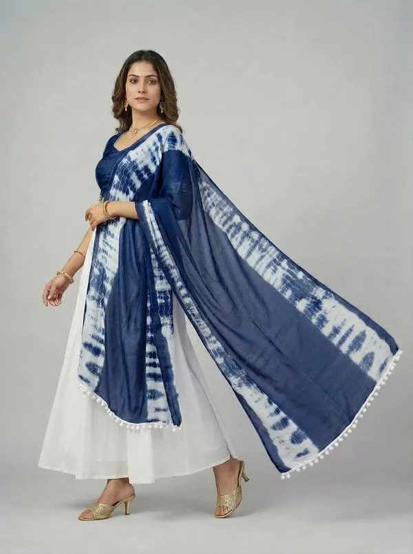 Blue_Chiffon_Tie-Dye_Printed_Dupatta_For_Women