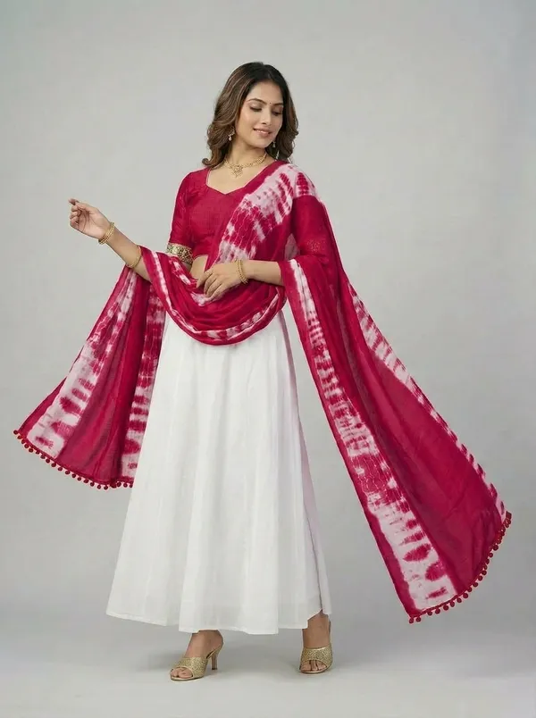 Wine_Chiffon_Printed_Dupatta_For_Women