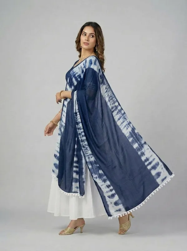 Blue_Chiffon_Tie-Dye_Printed_Dupatta_For_Women