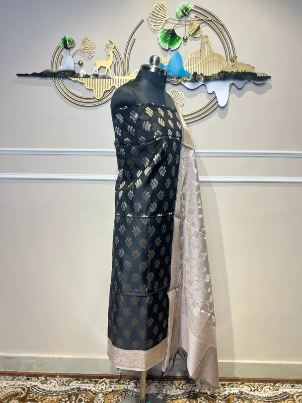 Black_And_Silver_Floral_Suit_for_Women