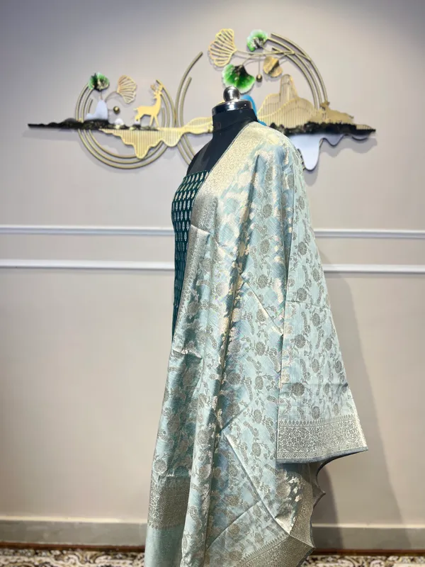 Teal_Printed_Kurta_Set_With_Dupatta_for_Women