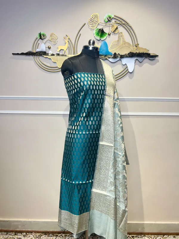 Teal_Printed_Kurta_Set_With_Dupatta_for_Women