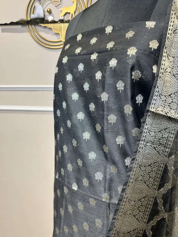 Black_Silk_Zari_Woven_Suit_For_Women