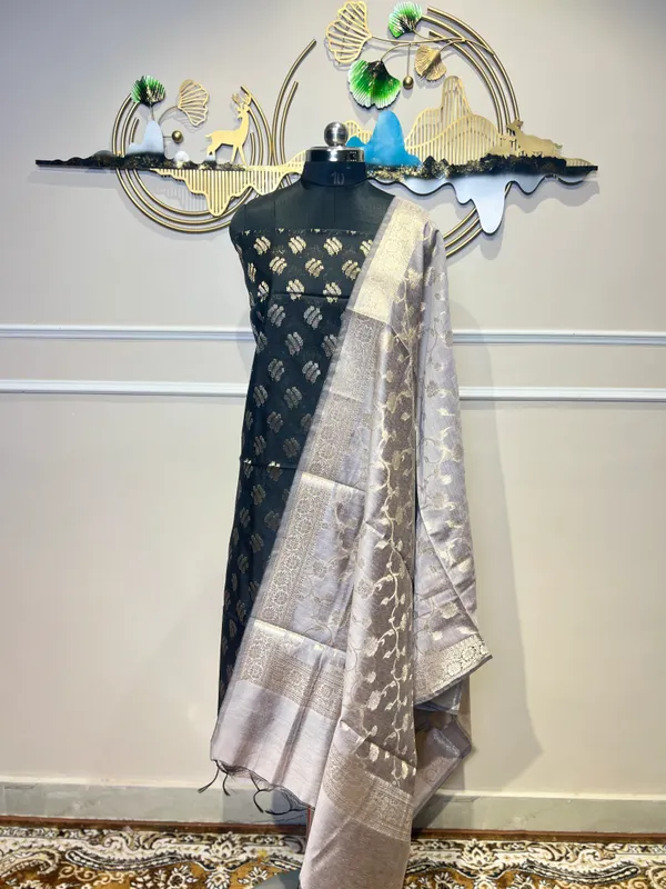 Black_And_Silver_Floral_Suit_for_Women