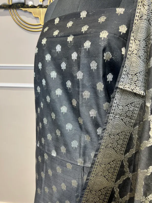 Black_Silk_Zari_Woven_Suit_For_Women