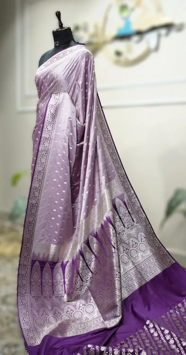 Banarasi_Mushroo_Silk_Contrast_Saree