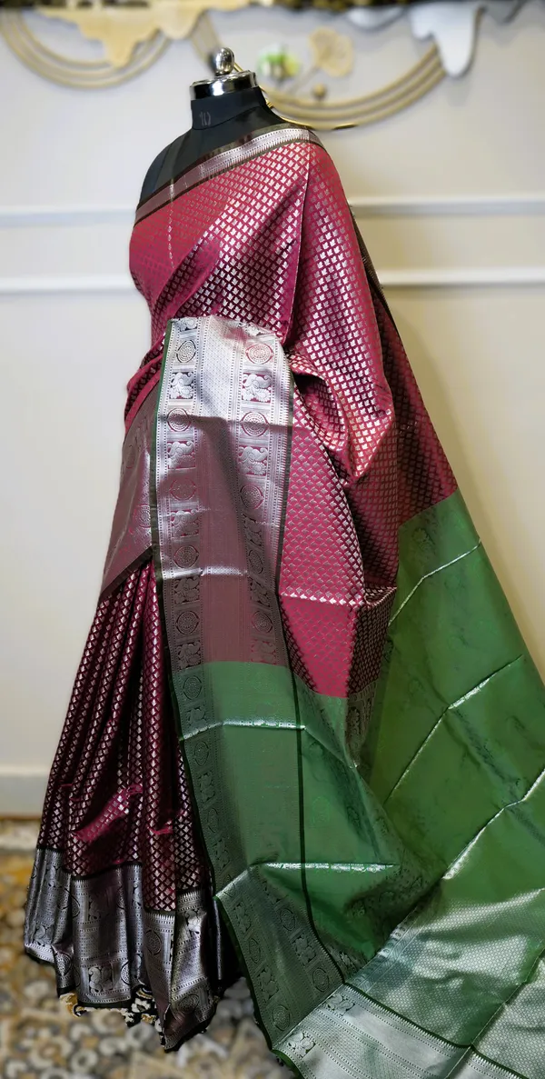 Banarasi_Raw_Silk_Saree_With_Paithni_Boarder