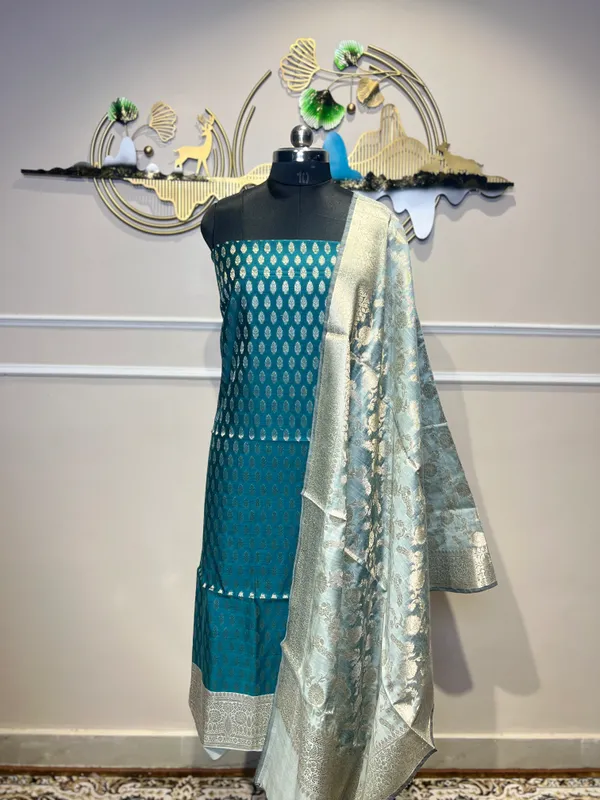 Teal_Printed_Kurta_Set_With_Dupatta_for_Women