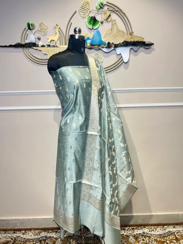 Light_Blue_Woven_Floral_Suit_for_Women