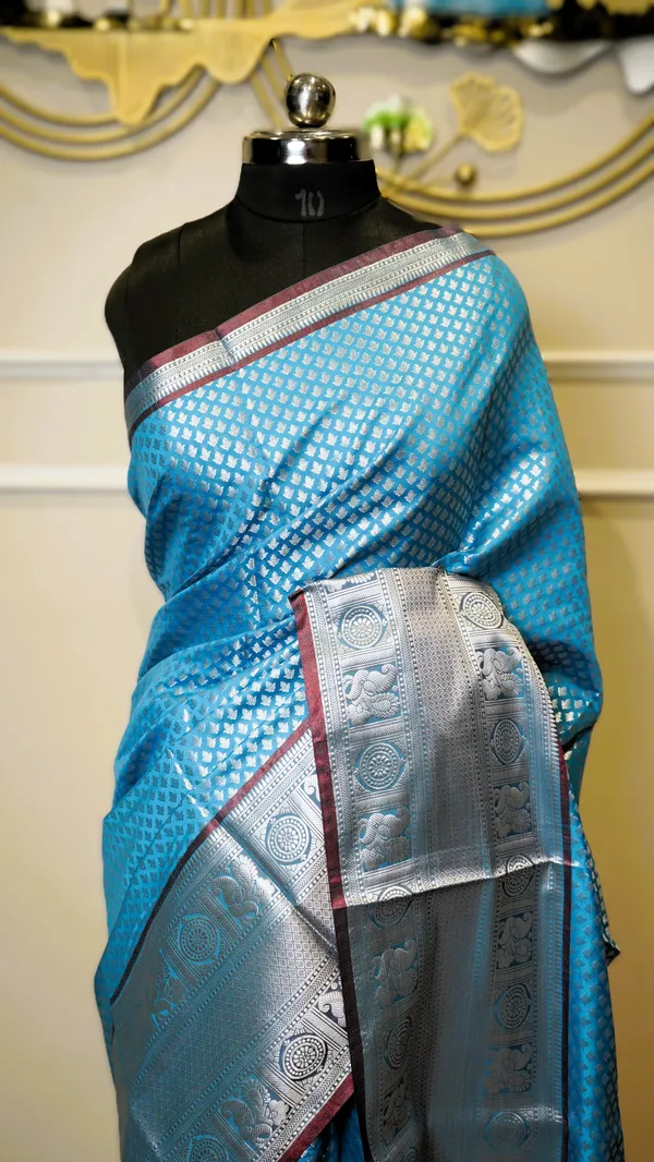 Banarasi_Raw_Silk_Saree_With_Paithni_Boarder