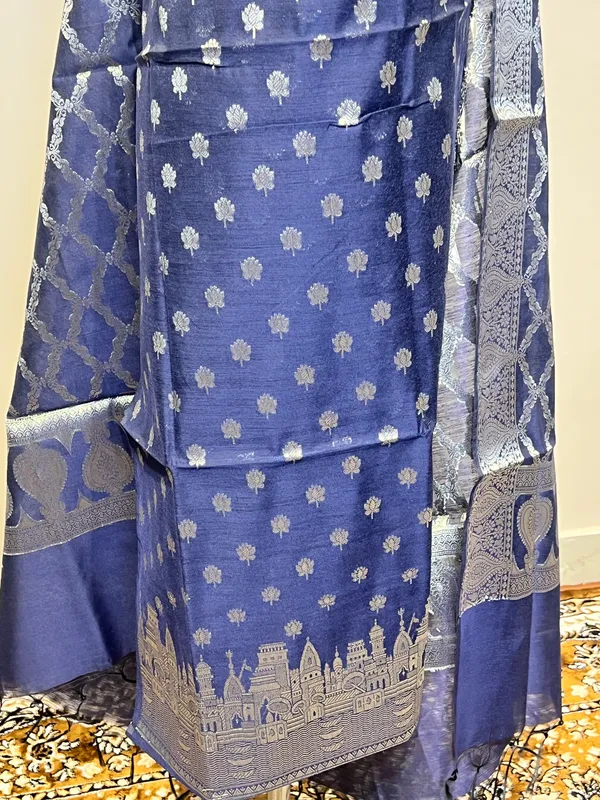 Blue_Woven_Ethnic_Suit_Set_for_Women