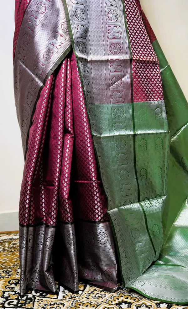 Banarasi_Raw_Silk_Saree_With_Paithni_Boarder