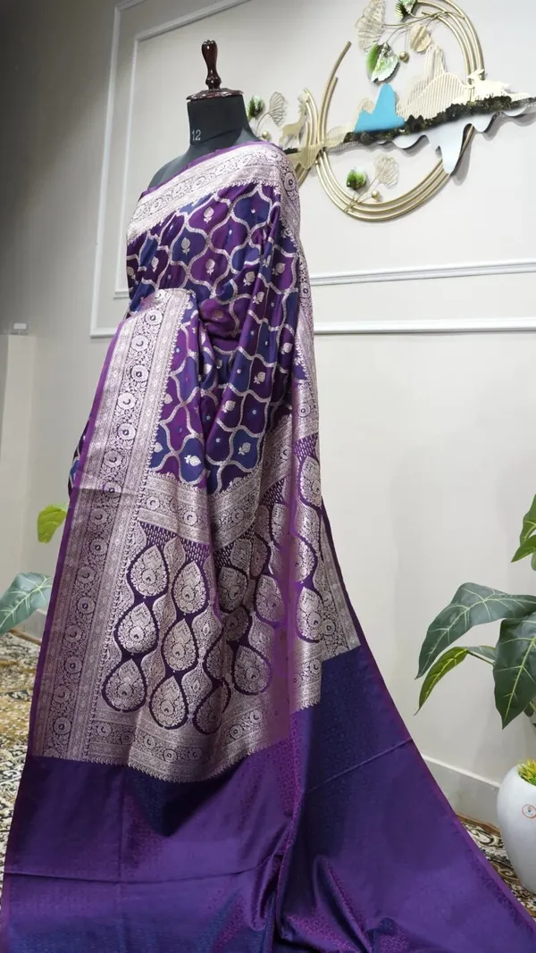 Banarasi_Mushroo_Silk_Rang_Kaat_Saree