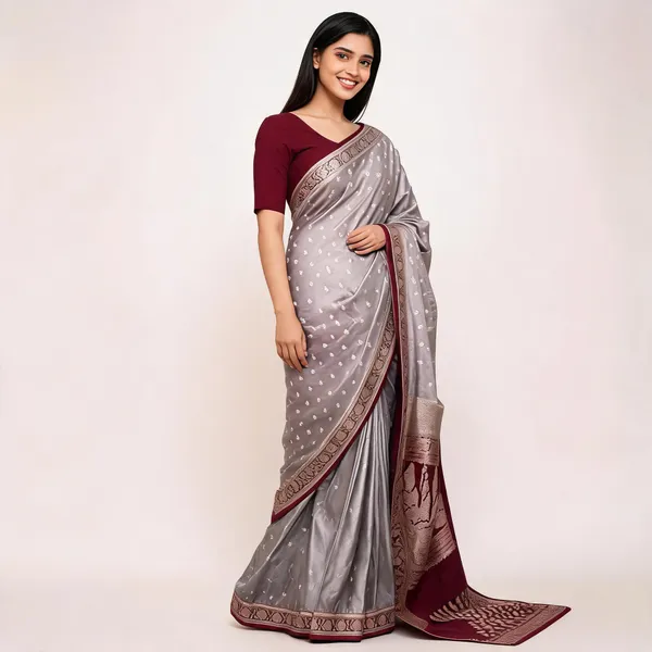 Banarasi_Mushroo_Silk_Contrast_Saree