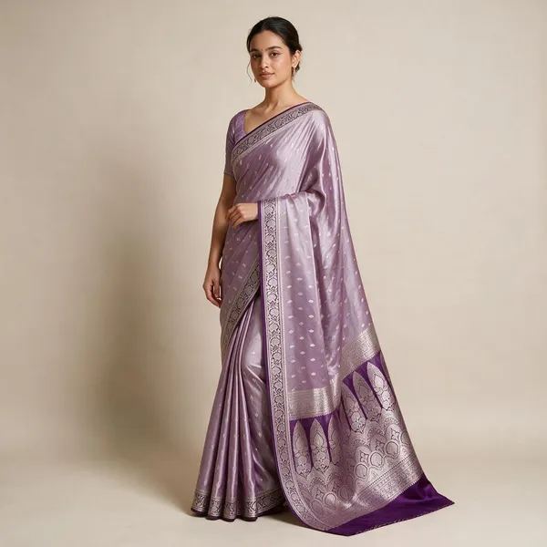 Banarasi_Mushroo_Silk_Contrast_Saree
