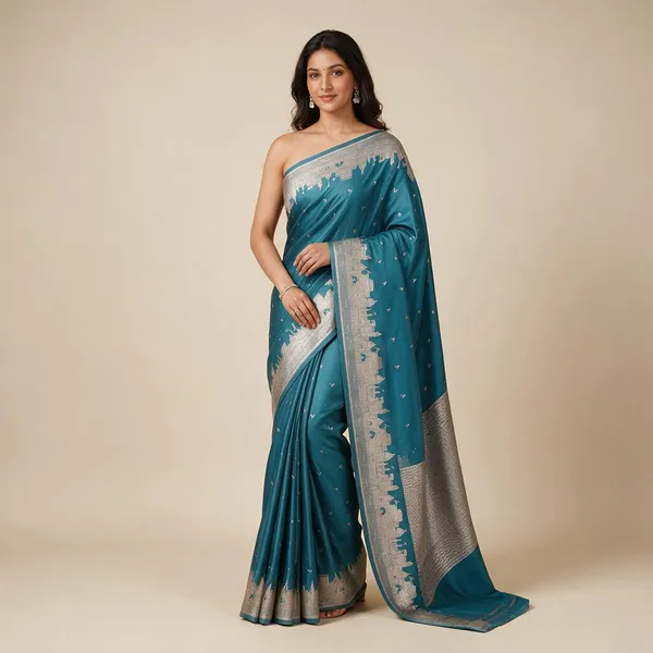 Pure_Mushroo_Silk_Banarasi_Ghaat_Saree