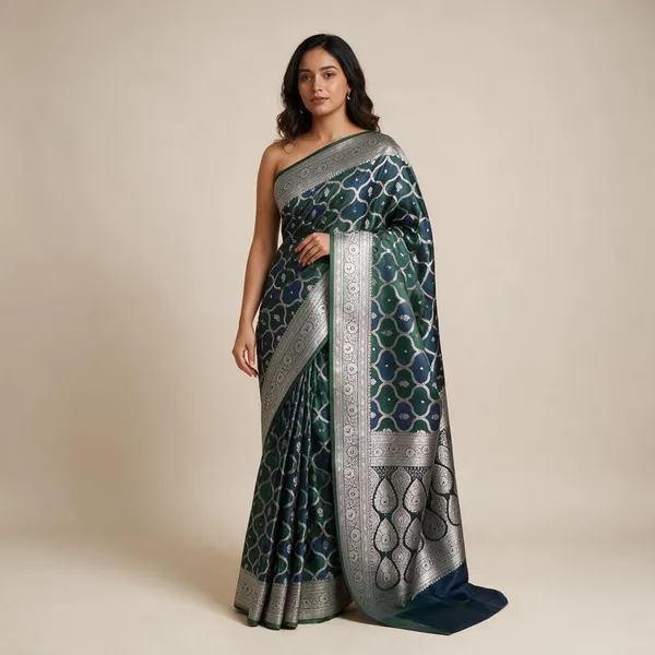 Banarasi_Mushroo_Silk_Rang_Kaat_Saree