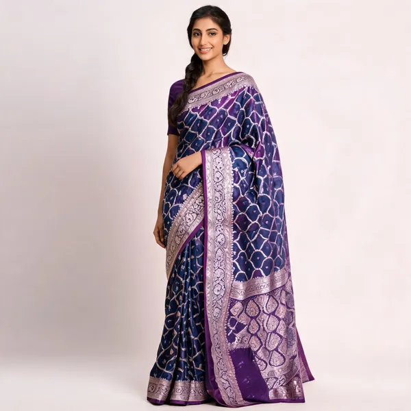 Banarasi_Mushroo_Silk_Rang_Kaat_Saree