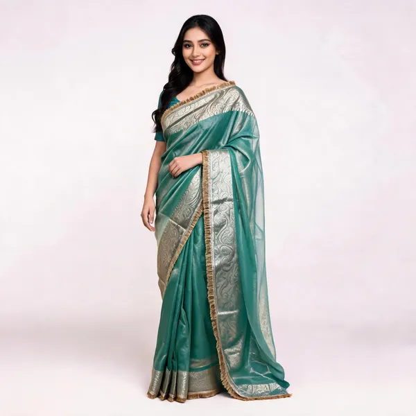 Banarasi_Tissue_Saree_With_Lace