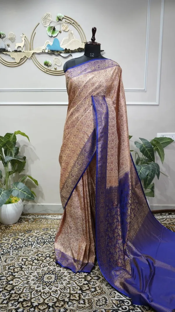 Banarasi_Mushroo_Silk_Contrast_Saree_Jamavaar
