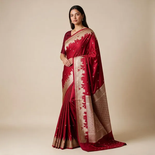Pure_Mushroo_Silk_Banarasi_Ghaat_Saree