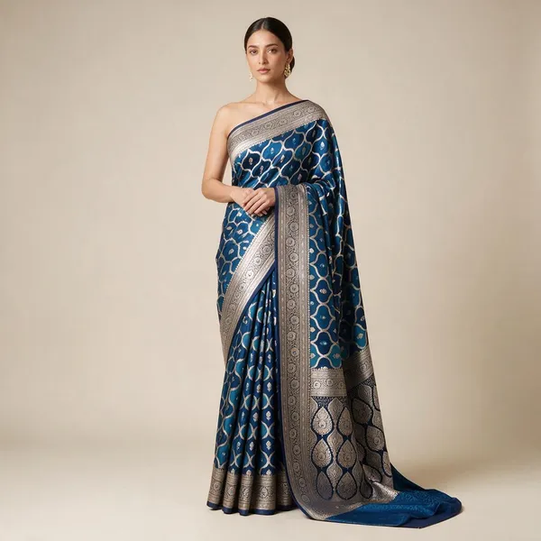 Banarasi_Mushroo_Silk_Rang_Kaat_Saree