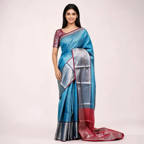 Banarasi_Raw_Silk_Saree_With_Paithni_Boarder