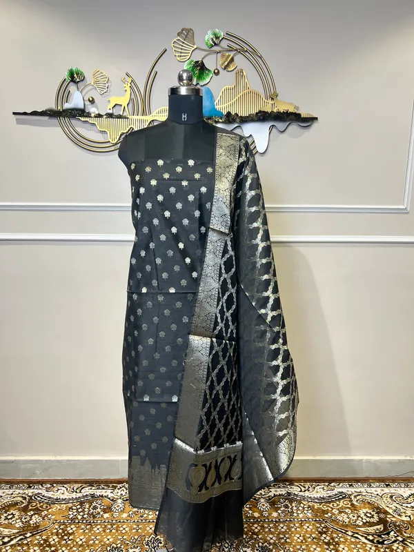 Black_Silk_Zari_Woven_Suit_For_Women