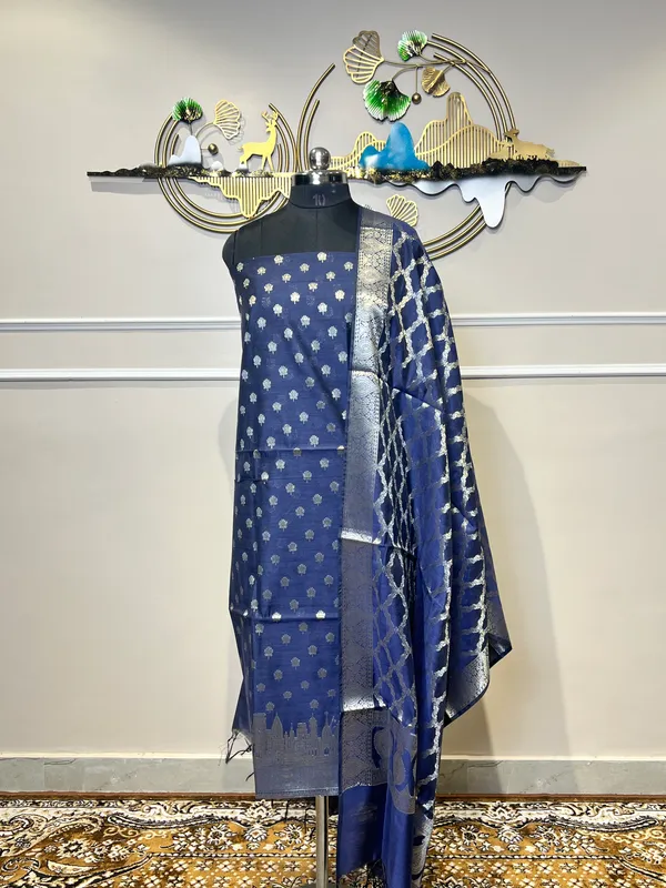 Blue_Woven_Ethnic_Suit_Set_for_Women