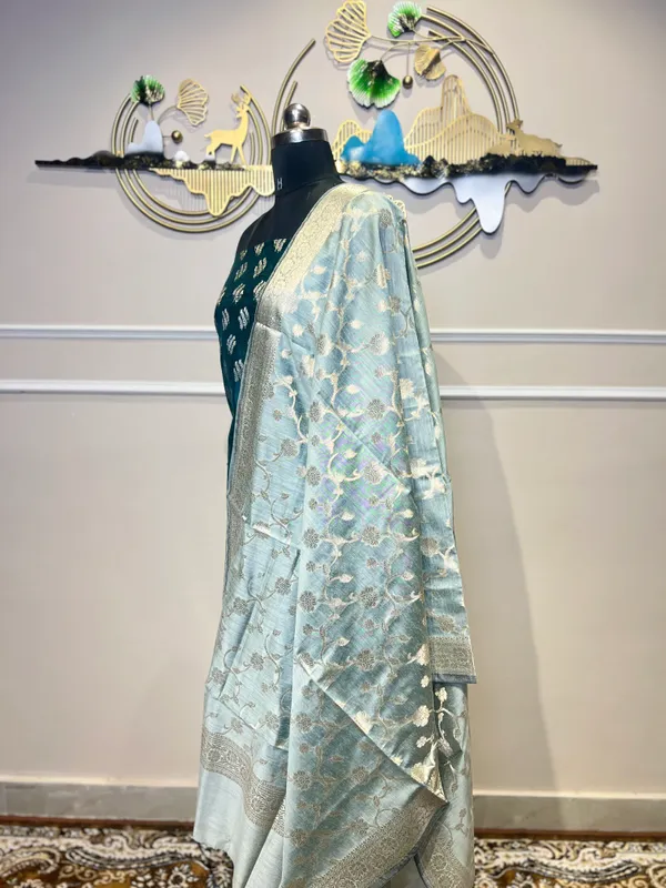 Teal_Woven_Ethnic_Suit_Set_With_Dupatta_For_Women