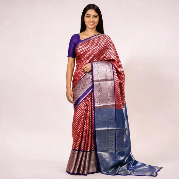 Banarasi_Raw_Silk_Saree_With_Paithni_Boarder