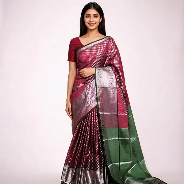 Banarasi_Raw_Silk_Saree_With_Paithni_Boarder